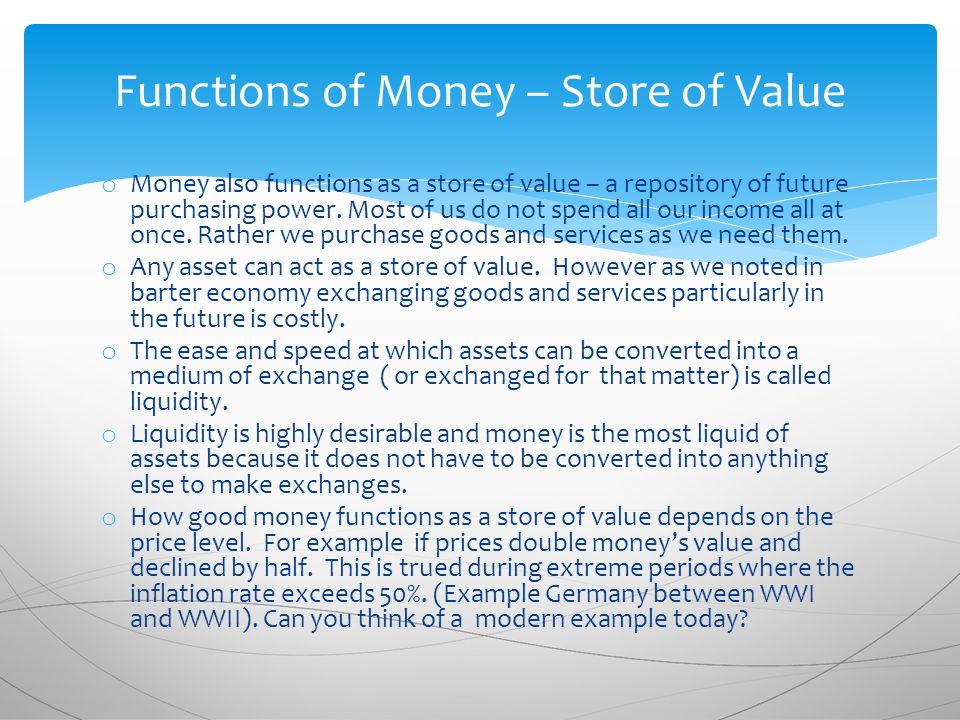 How Does Inflation Affect the Function of Money